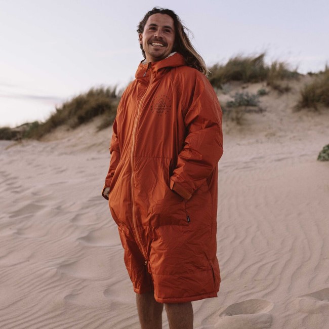 Exclusive Passenger's Escapism Recycled Sherpa Lined Changing Robe Rust