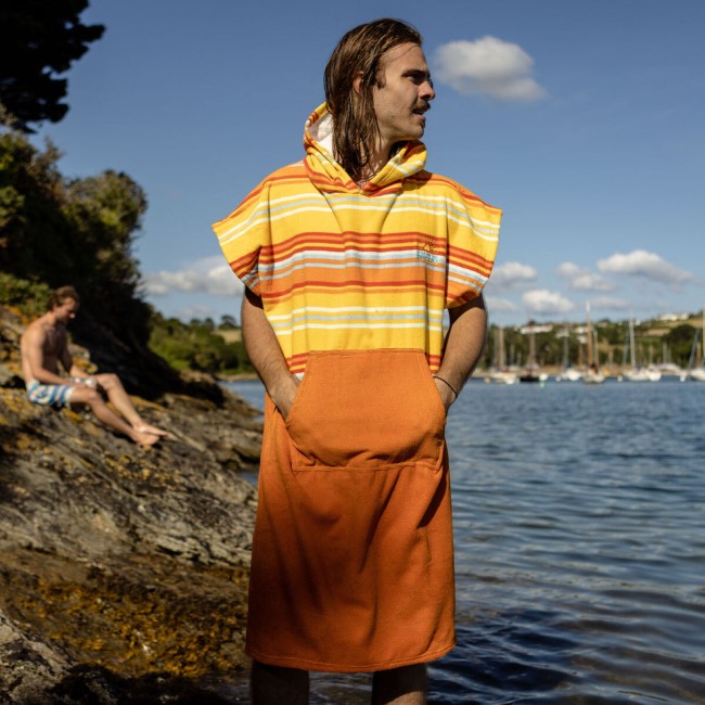 Passenger Baja Recycled Towel Poncho Sun Stripe