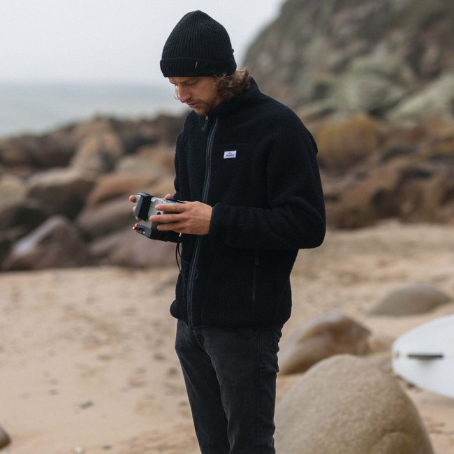 Passenger Exclusive Tripper Full Zip Recycled Sherpa Fleece Black