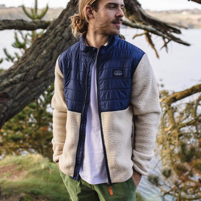 Passenger Exclusive Fogtrail Full Zip Recycled Sherpa Fleece Oatmeal