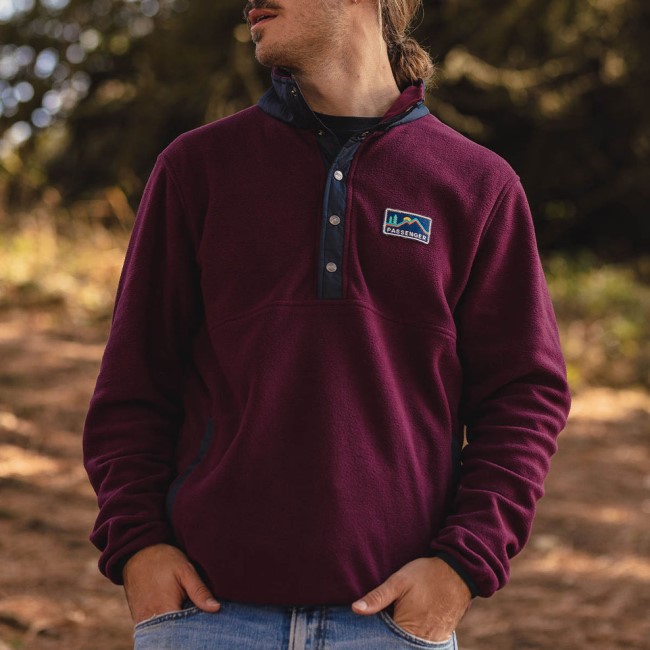 Passenger Exclusive Adrift Recycled Polar Fleece Wine