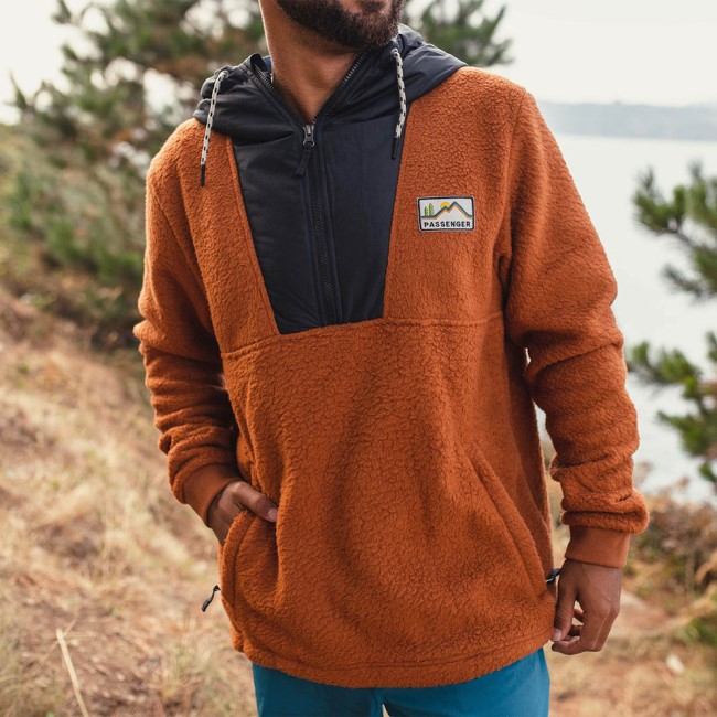 Passenger Exclusive Spindrift Recycled Sherpa Hooded Fleece Glazed Ginger