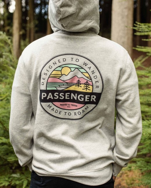 Passenger Exclusive Odyssey Recycled Cotton Hoodie Grey Marl