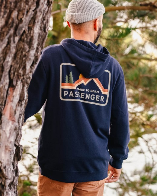 Passenger Exclusive Made To Roam Recycled Cotton Hoodie Deep Navy