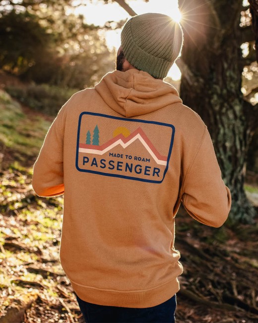 Passenger Exclusive Made To Roam Recycled Cotton Hoodie Golden Brown