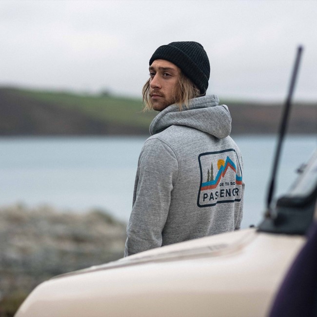 Passenger Exclusive Made To Roam Recycled Hoodie Grey Marl