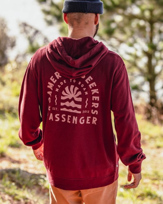 Passenger Exclusive Evenfall Recycled Cotton Hoodie Wine