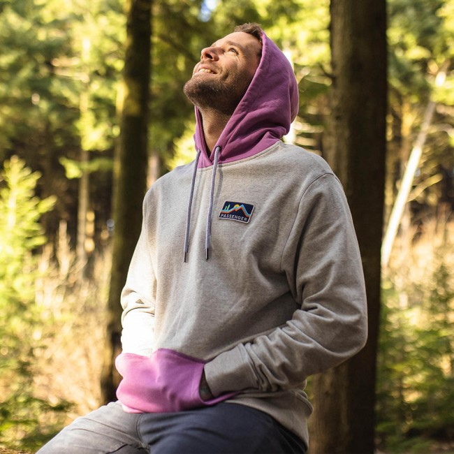 Passenger Exclusive Alp Recycled Cotton Hoodie Grey Marl