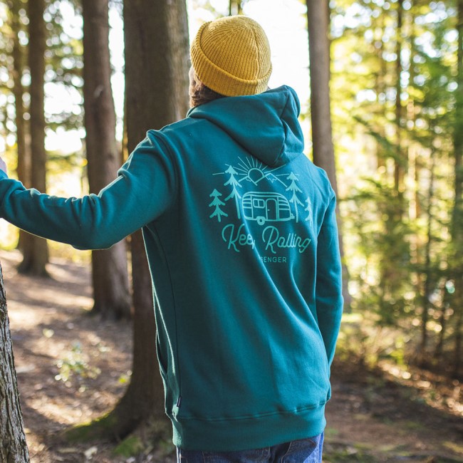 Passenger Exclusive Keep Rolling Recycled Hoodie Storm Green