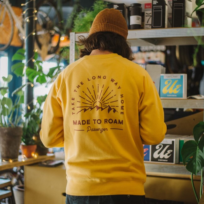 Passenger Exclusive Austin Recycled Sweatshirt Ochre Yellow
