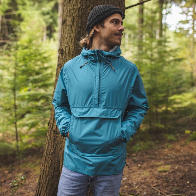 Passenger Exclusive Azure Recycled Waterproof 1/2 Zip Jacket Larkspur Blue