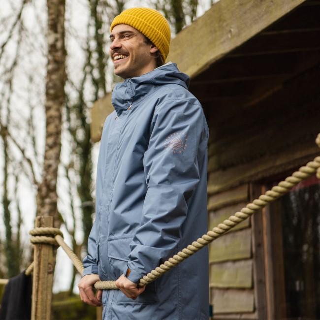 Passenger Exclusive Storm Recycled Waterproof Jacket Stone Blue