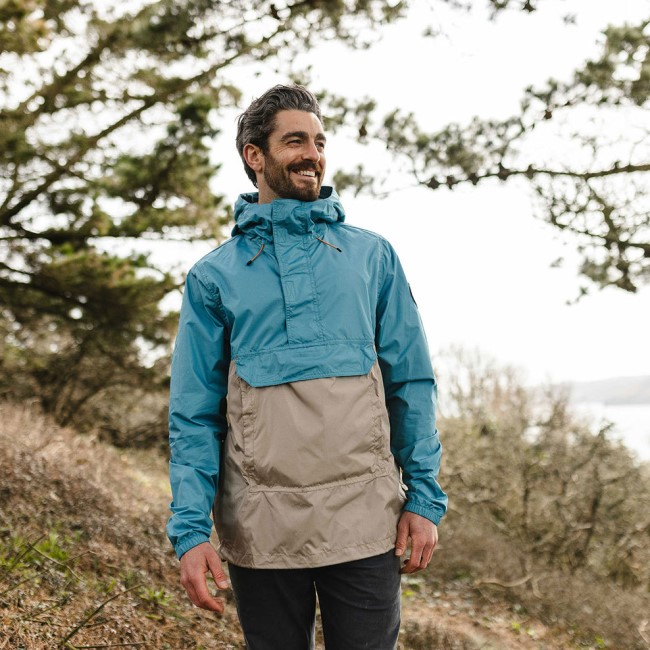 Exclusive Passenger's Aleutia Recycled 1/4 Zip Anorak Larkspur Blue