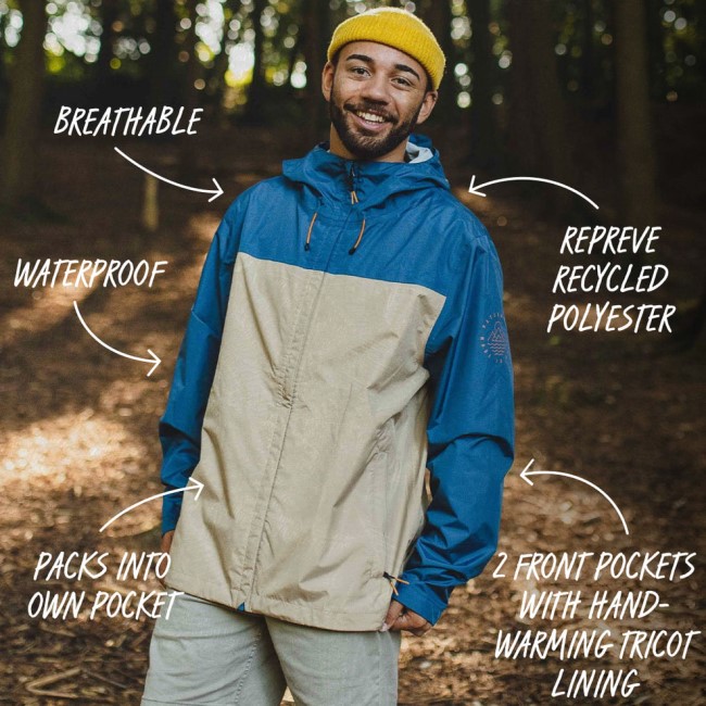 Passenger Exclusive Norcal Recycled Waterproof Jacket Chinchilla Brown