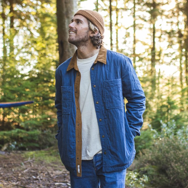 Passenger Exclusive Fern Quilted Overshirt Ensign Blue
