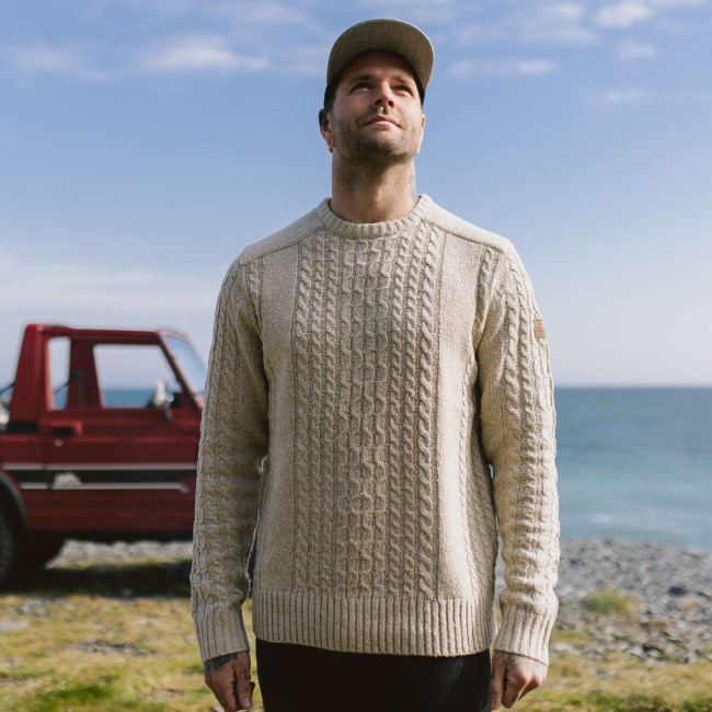 Passenger Exclusive Drifter Knitted Jumper Oatmeal