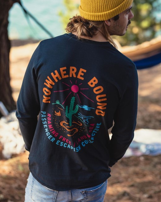 Passenger Exclusive Land & Sea Recycled Ls T-Shirt Black