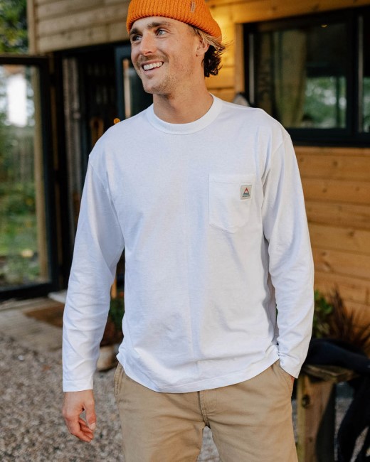 Passenger Exclusive Heritage Recycled Cotton Ls T-Shirt White