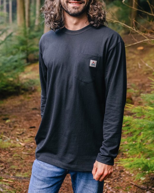 Passenger Exclusive Heritage Recycled Cotton Ls T-Shirt Black