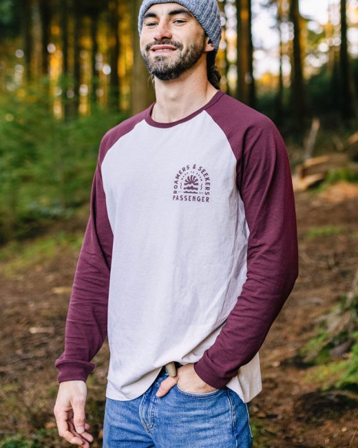 Passenger Exclusive Evenfall Recycled Cotton Ls T-Shirt Wine