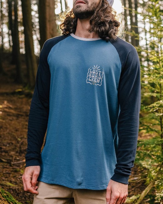 Passenger Exclusive Lost Road Recycled Cotton Ls T-Shirt Deep Navy