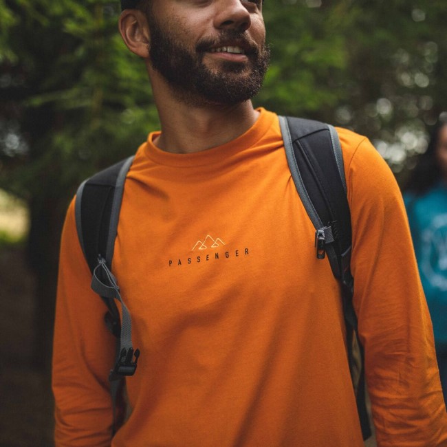 Passenger Exclusive New Forest Recycled Ls T-Shirt Sunrise Orange