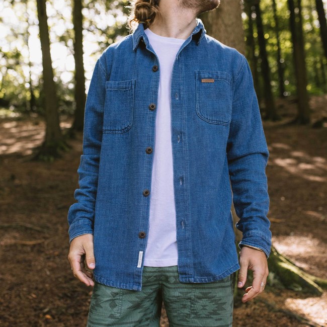 Passenger Exclusive Backcountry Organic Cotton Denim Ls Shirt Washed Denim