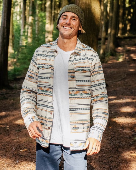 Passenger Exclusive Cabin Jacquard Organic Cotton Shirt Birch