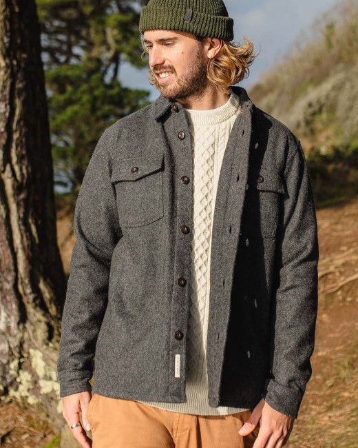 Passenger Exclusive Barren Overshirt Grey Marl