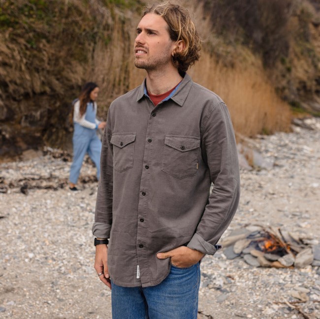 Passenger Exclusive Venture Recycled Cord Shirt Mushroom