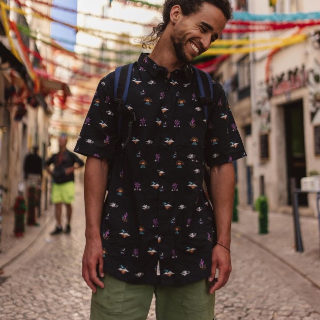Passenger Exclusive Chill Organic Cotton Short Sleeve Shirt Joshua Tree Black