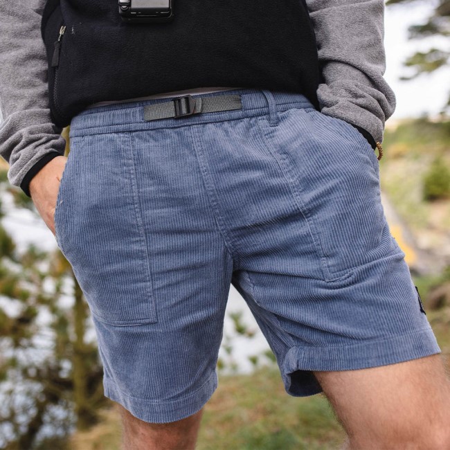Passenger Exclusive Topanga Recycled Cord Shorts Stone Blue