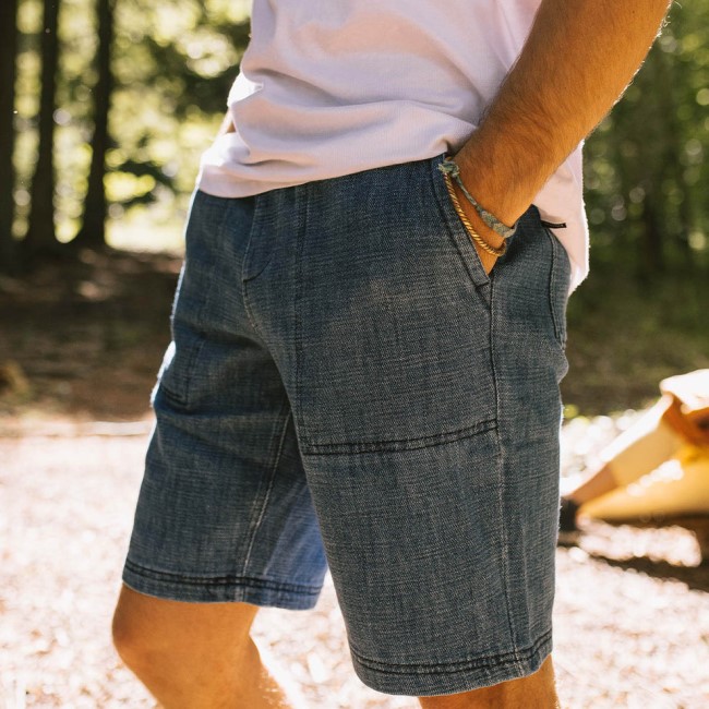 Passenger Exclusive Pine Organic Cotton Denim Shorts Washed Denim
