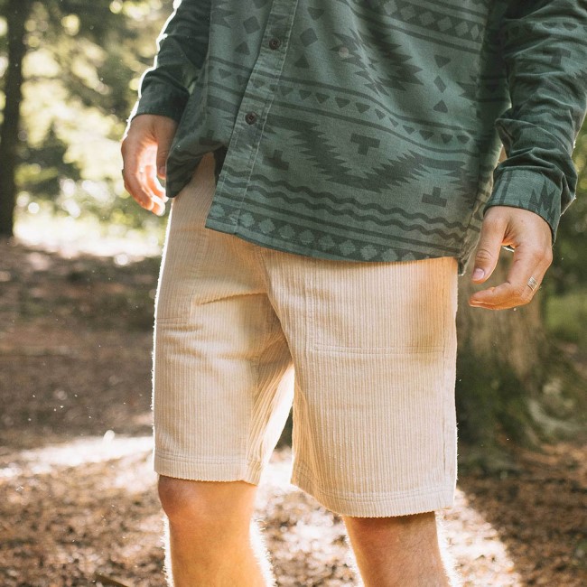 Passenger Exclusive Pine Recycled Cotton Cord Shorts Feather