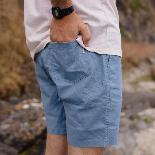 Passenger Exclusive Drifter Hemp Walk Short Blue Shadow