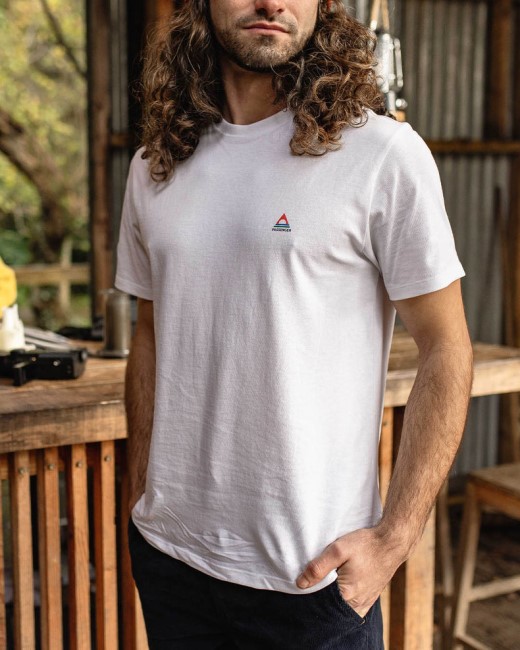 Passenger Exclusive Classic Logo Recycled Cotton T-Shirt White