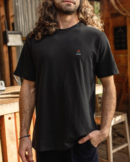 Passenger Exclusive Classic Logo Recycled Cotton T-Shirt Black