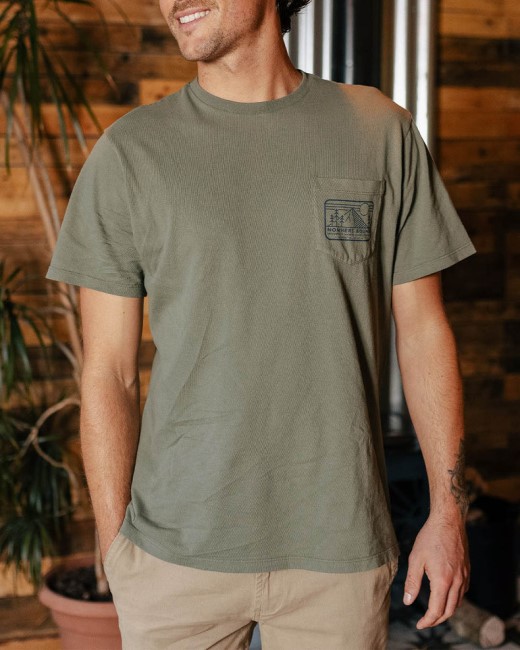 Passenger Exclusive Nowhere Bound Pocket T-Shirt Dusty Olive