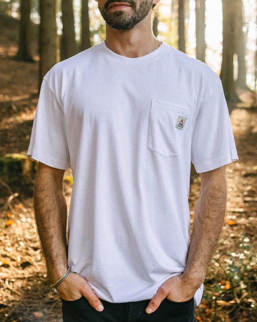 Passenger Exclusive Heritage Recycled Cotton Pocket T-Shirt White
