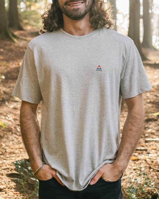 Passenger Exclusive Classic Logo Recycled Cotton T-Shirt Mid Grey Marl