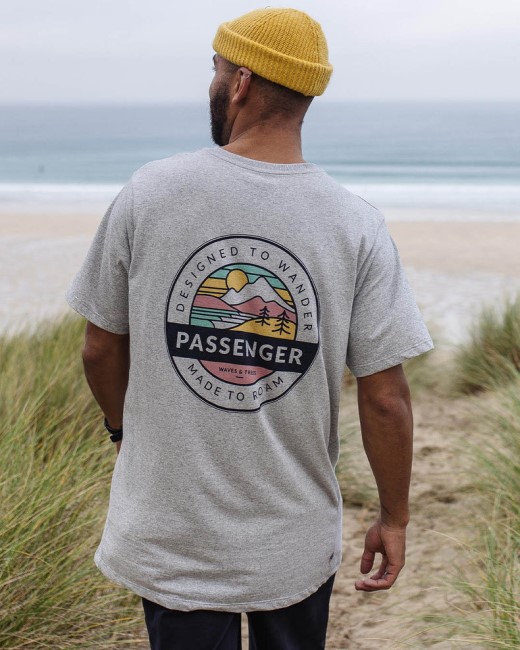 Passenger Exclusive Odyssey Recycled Cotton T-Shirt Grey Marl