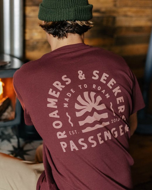 Passenger Exclusive Evenfall Recycled Cotton T-Shirt Wine