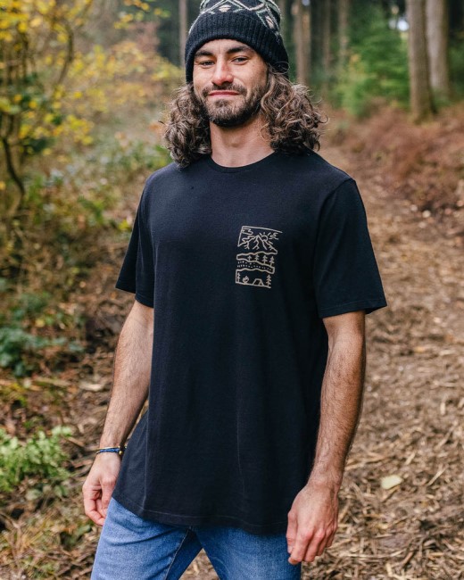 Passenger Exclusive Nature Recycled Cotton T-Shirt Black
