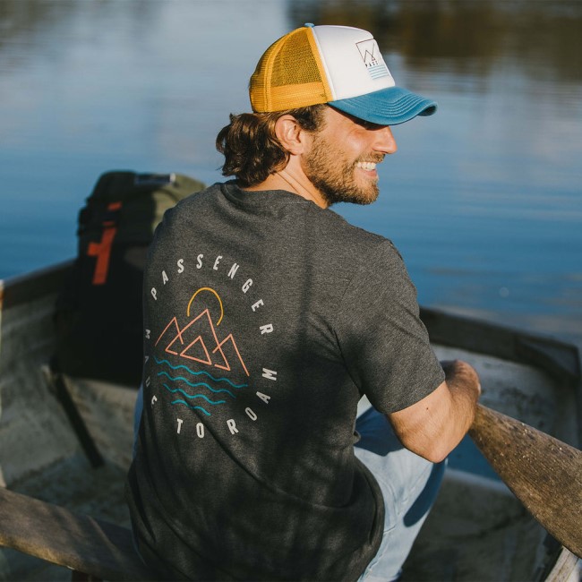 Exclusive Passenger's Escapism Recycled Cotton T-Shirt Charcoal Marl