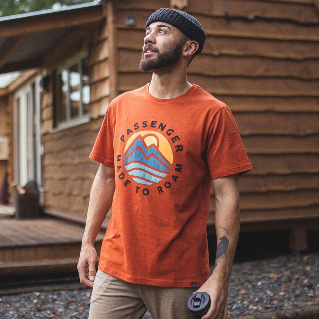 Passenger Exclusive Birch Recycled Cotton T-Shirt Picante Orange