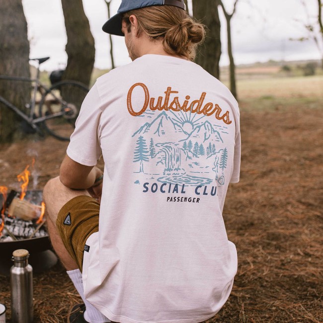 Passenger Exclusive Social Club Recycled Cotton T-Shirt Birch