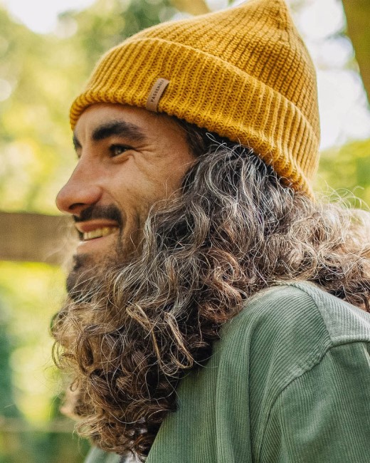 Exclusive Passenger's Compass Recycled Beanie Mustard Yellow
