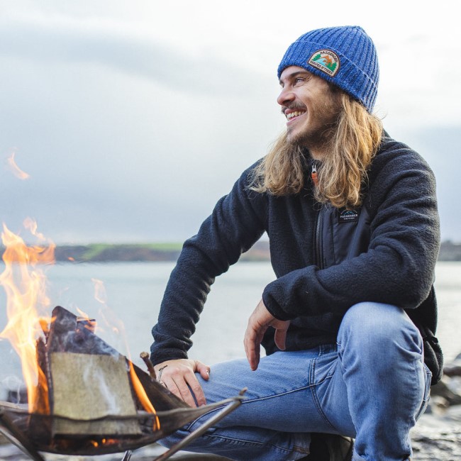 Katira Rib Knit Beanie Blue Coral Passenger Exclusive