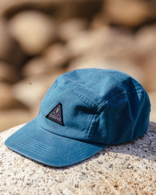 Passenger Exclusive Fixie Recycled Cotton 5 Panel Cap Blue Coral