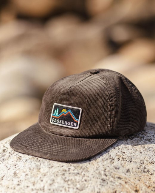 Passenger Exclusive Fluke Recycled Cord 5 Panel Cap Khaki